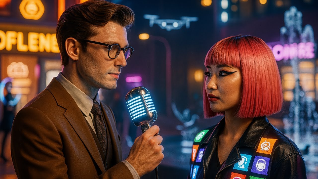 AI interviews futuristic residents about their life