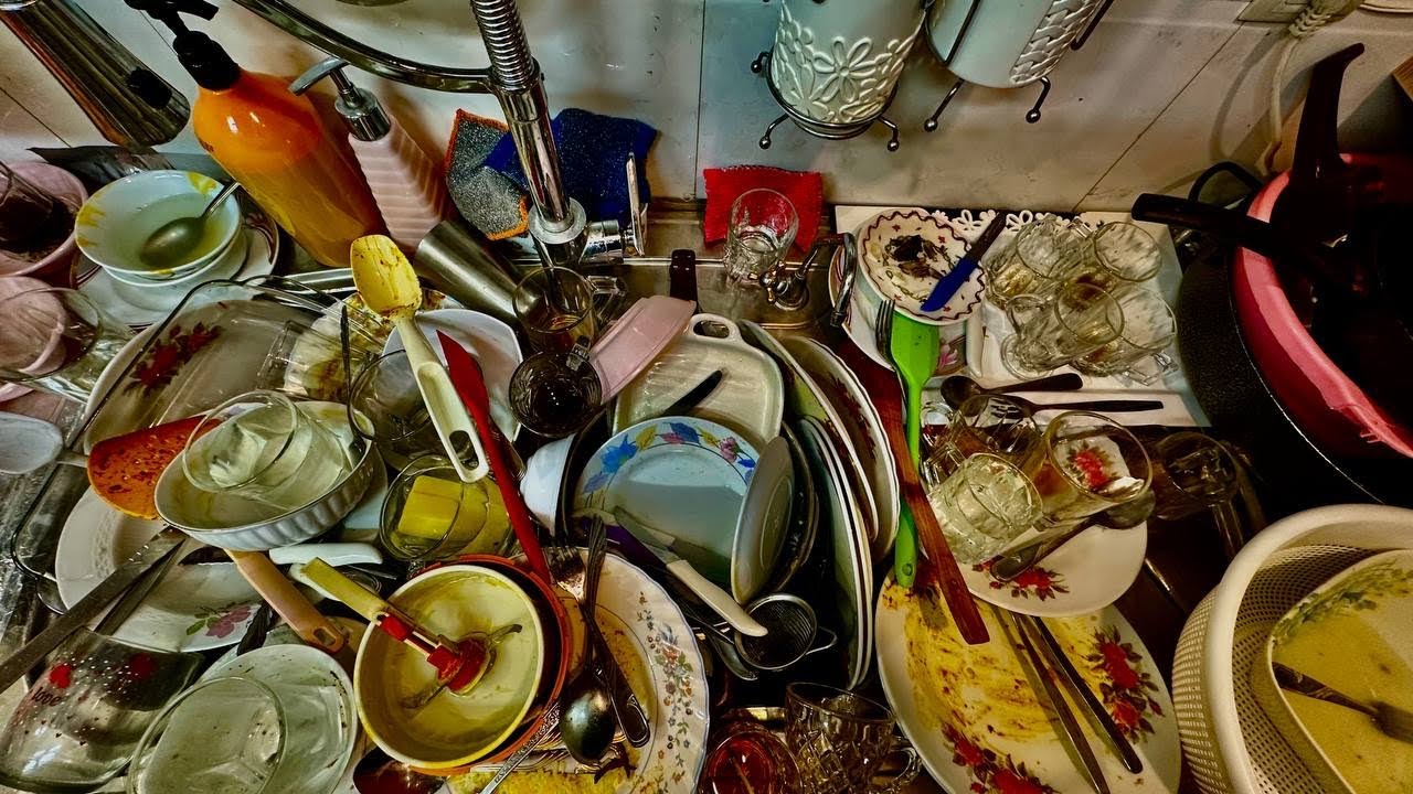 Relaxing Dishwashing ASMR | Satisfying Hand Washing Sounds for Stress Relief