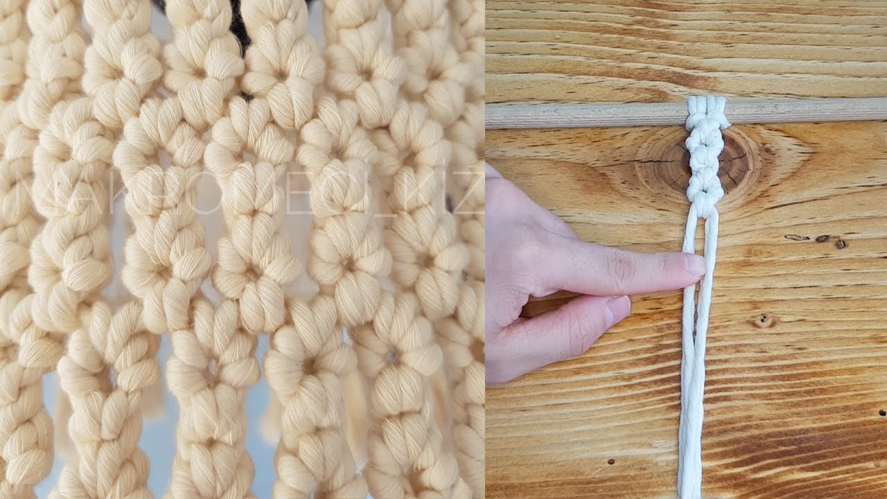 Makrome Papatya  (Çiçek , Daire ) Modeli Yapımı Detaylı Anlatım