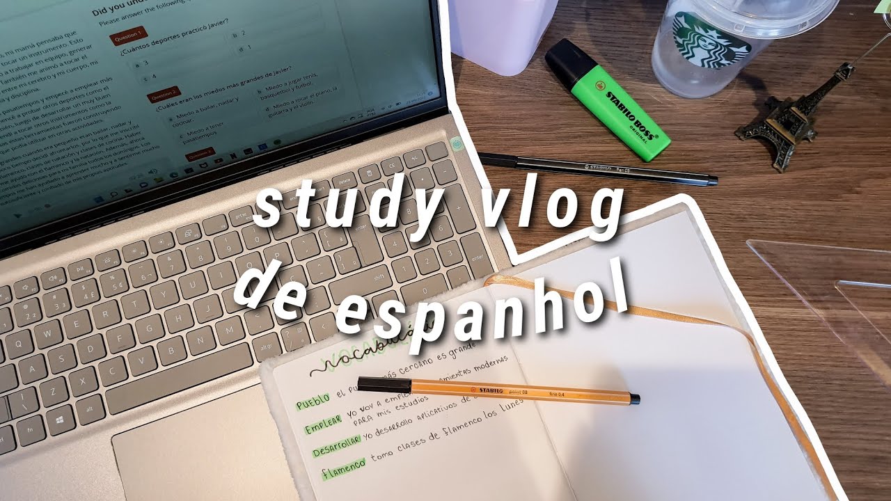 estudando espanhol em casa 📚 study vlog, dicas, vocabul&aacute;rio