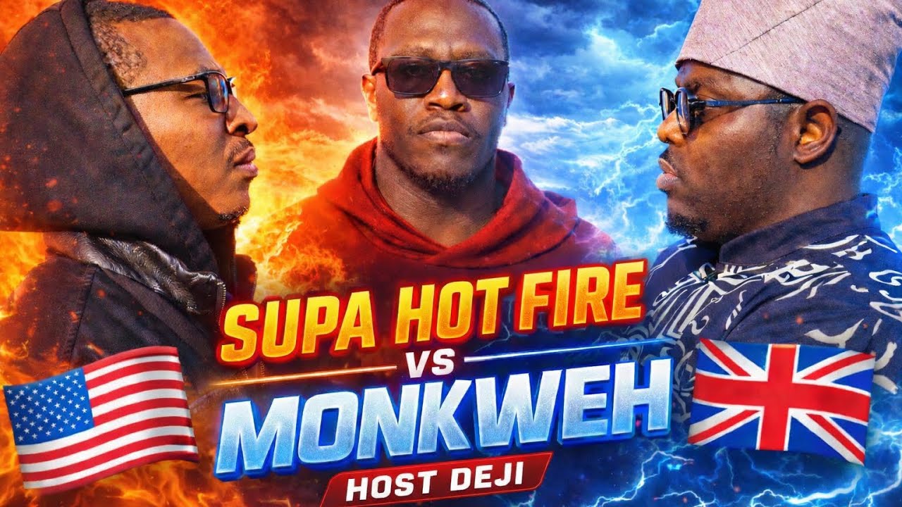 SUPAHOTFIRE VS MONKWEH - UK VS USA RAP BATTLE | HOSTED BY DEJI