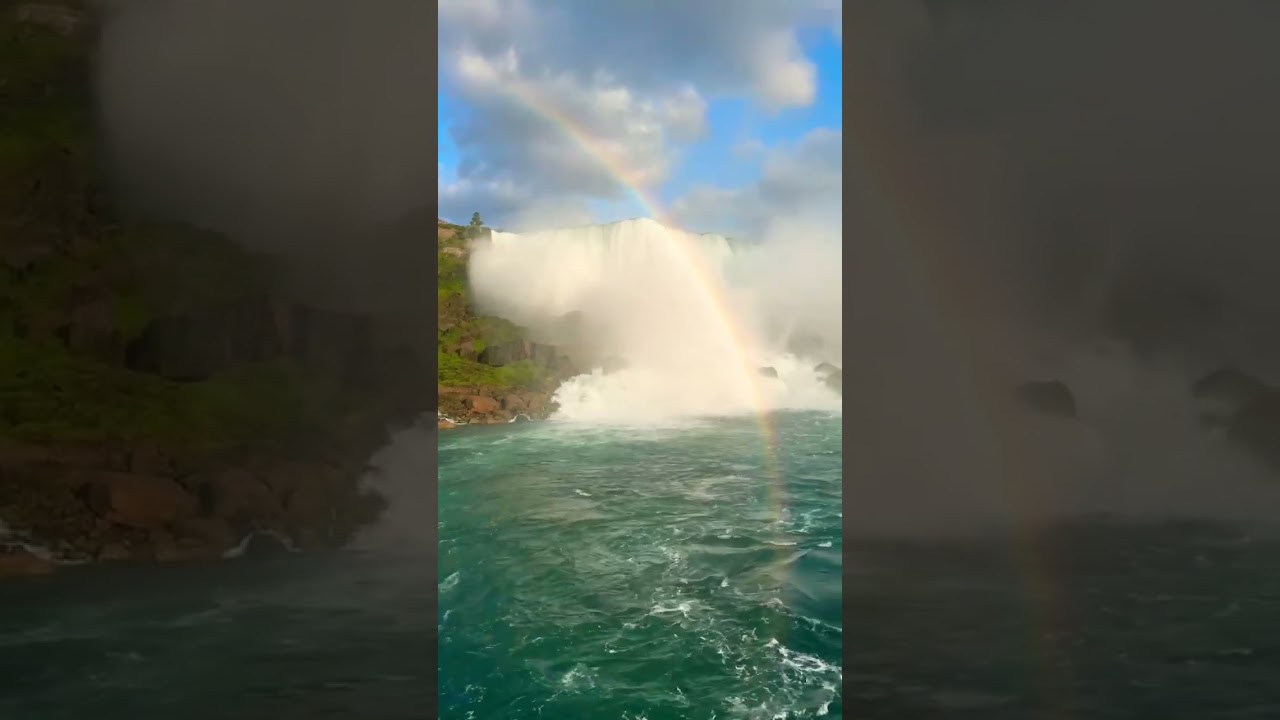 Rainbow at Niagara Falls #falls #niagarafalls #buffalo #usa #america #rainbow #waterfall #border #us