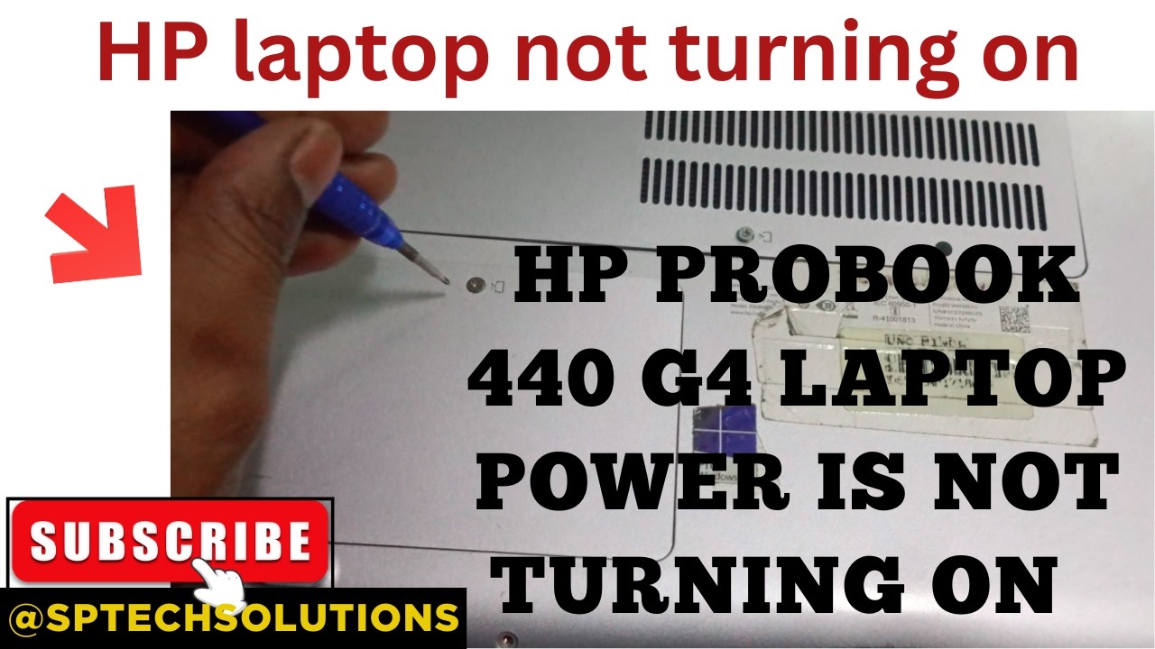HP ProBook 440 G4 Laptop power is not turning on