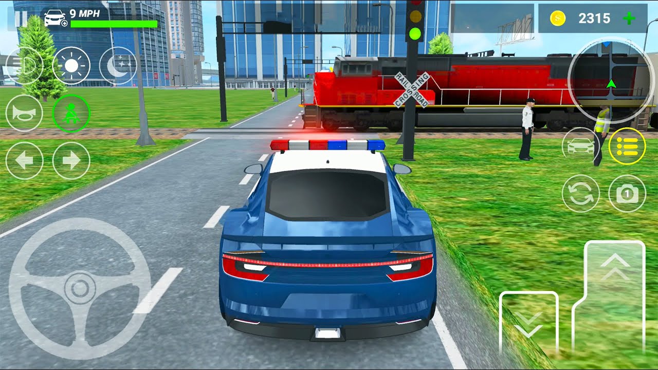 RailRoad Crossing On a Police Car - Offroad & City Drive School Simulator #16 - Android Gameplay