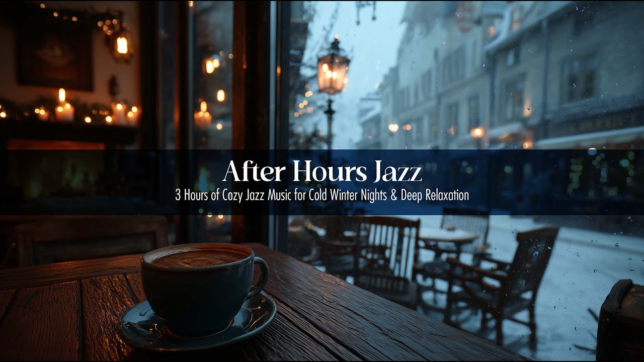Cozy Night Jazz ☕ POV Warm Room | Snowy Cafe Coffee Atmosphere