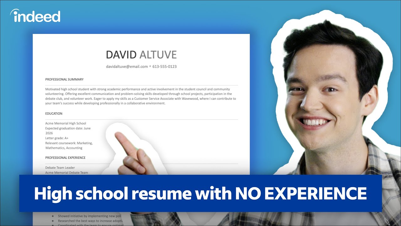 How to Create a High School Resume with No Experience (Canada) | Indeed