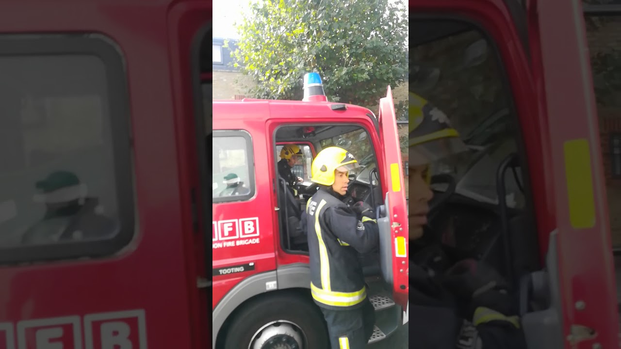 Watch firefighters dealing with fire in tooting south London