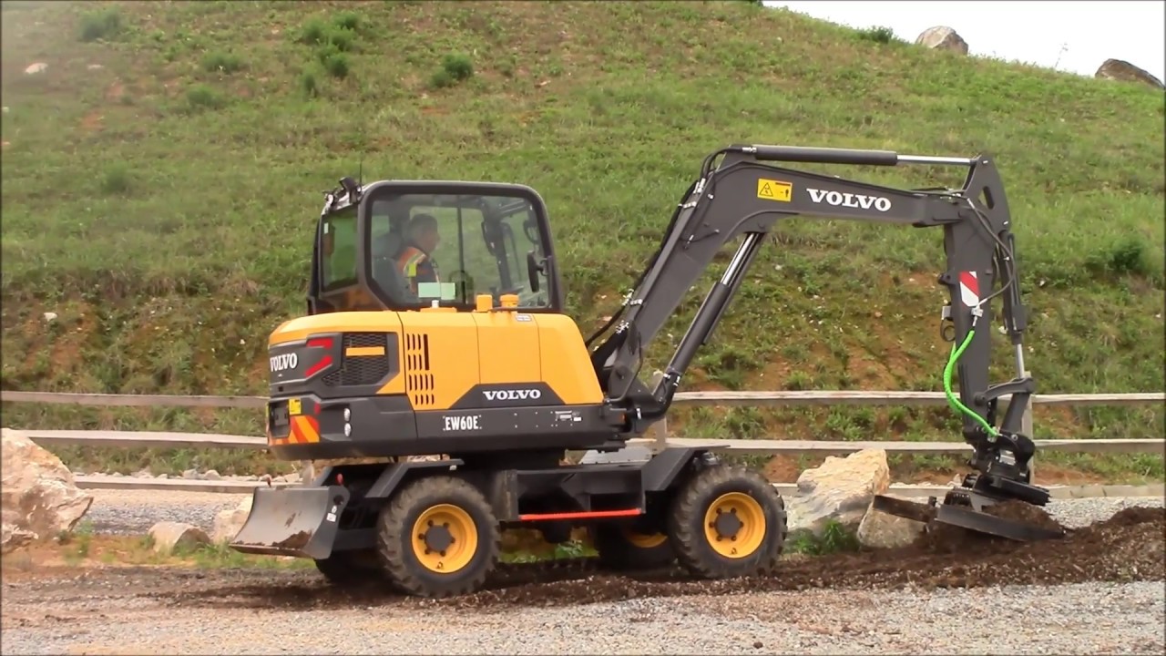 Volvo EW60E Compact Wheeled Excavator Demo