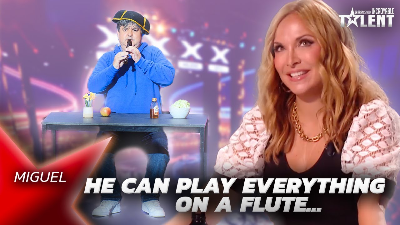 He Plays the Flute... With Objects on His Head?! 😱🎶
