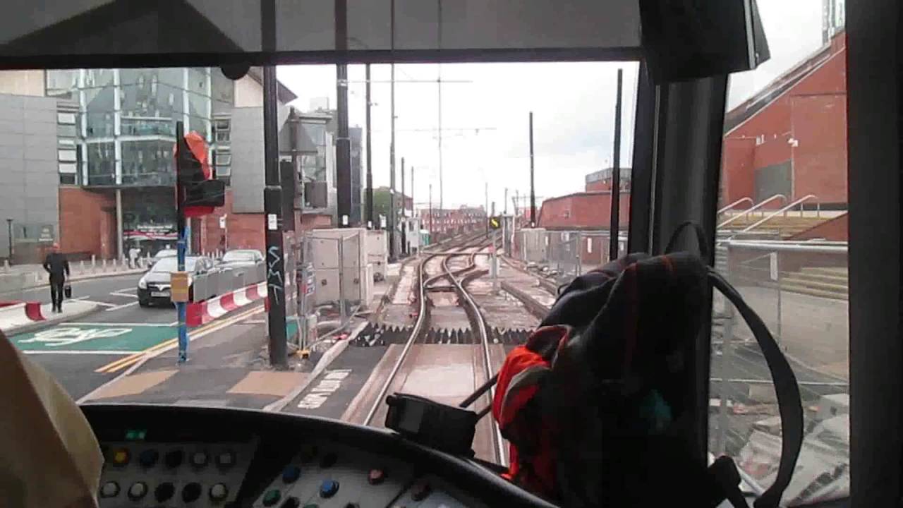 Metrolink Driver's Eye View - Market Street to Deansgate-Castlefield