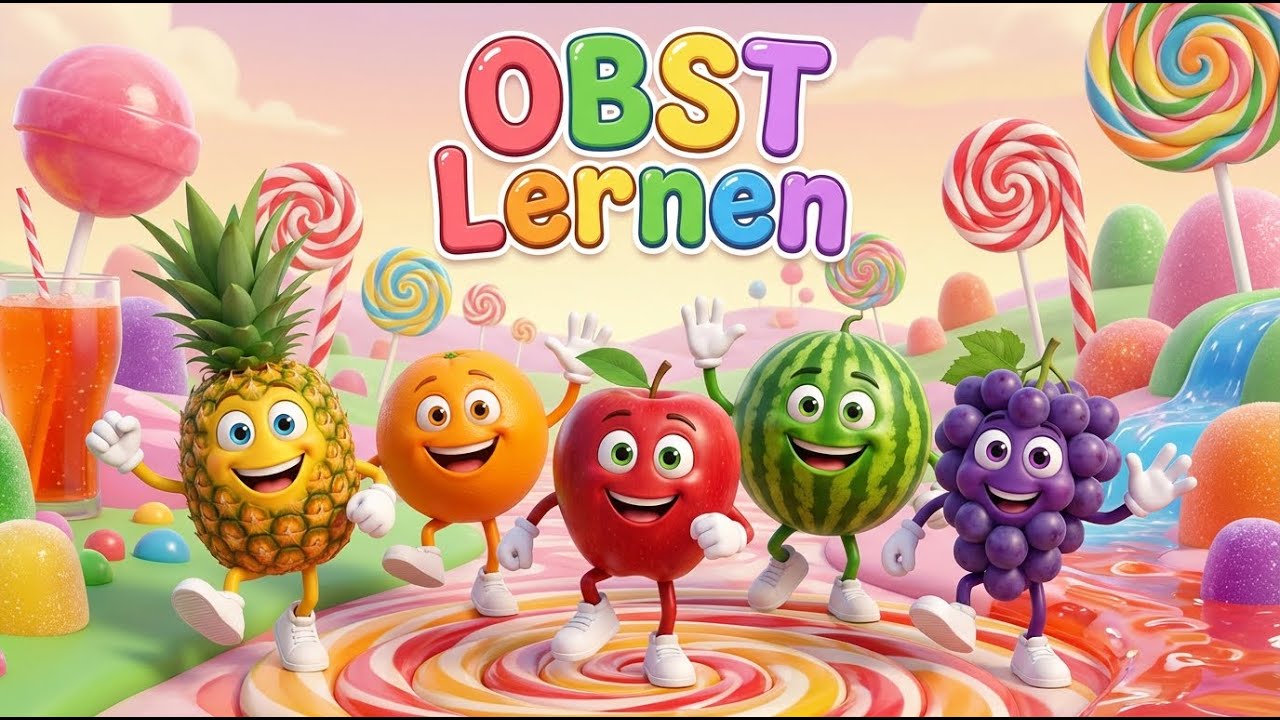 Deutsch lernen für Kinder : Spaß mit Vitaminen! 🍊 Das große Obst-Lernlied für die Kleinen