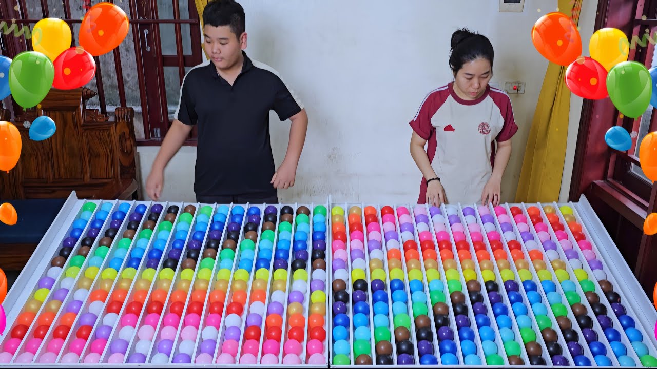 ASMR Color Ball Puzzle Race: Relaxing sounds, high-intensity brain training ☆ level 08