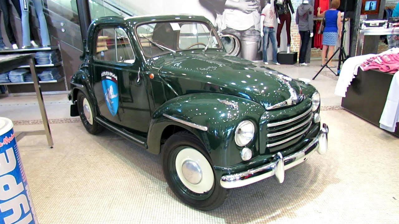 1950 Fiat 500 Convertable Exterior and Interior at 2012 Formula 1 Montreal Crescent Street Festival
