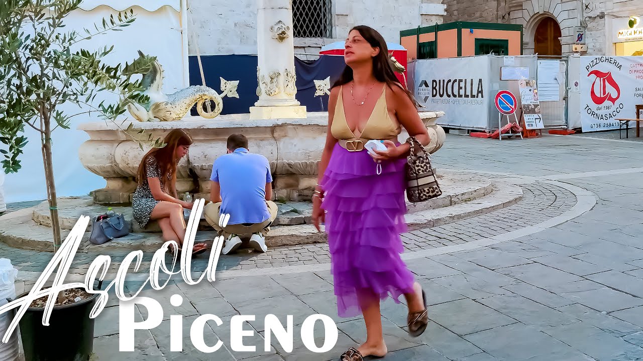 ASCOLI PICENO. Italy - 4k Walking Tour around the City - Travel Guide. trends, moda #Italy