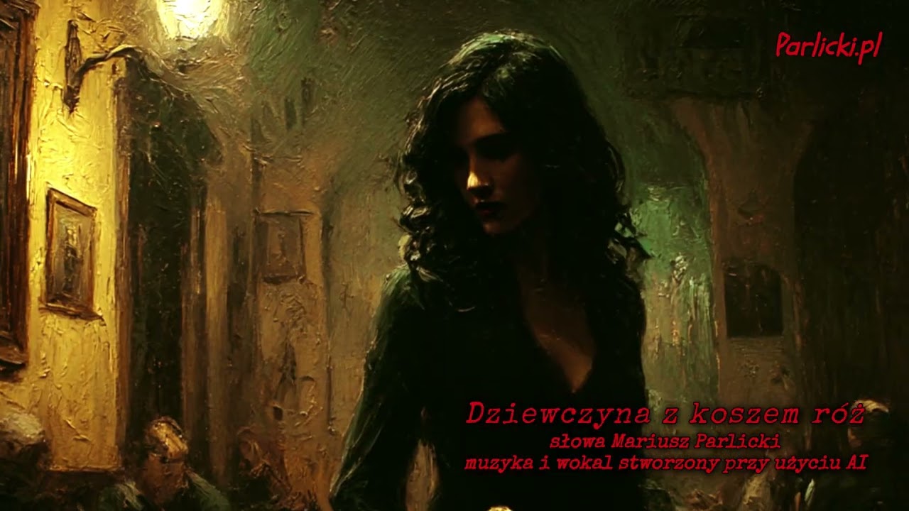 Dziewczyna z koszem r&oacute;ż, Mariusz Parlicki