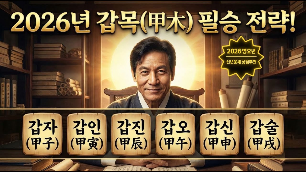 2026년 갑목, 맨땅에 헤딩 금지! 무조건 성공하는 결정적 승부수 (갑자, 갑인, 갑진, 갑오, 갑신, 갑술)