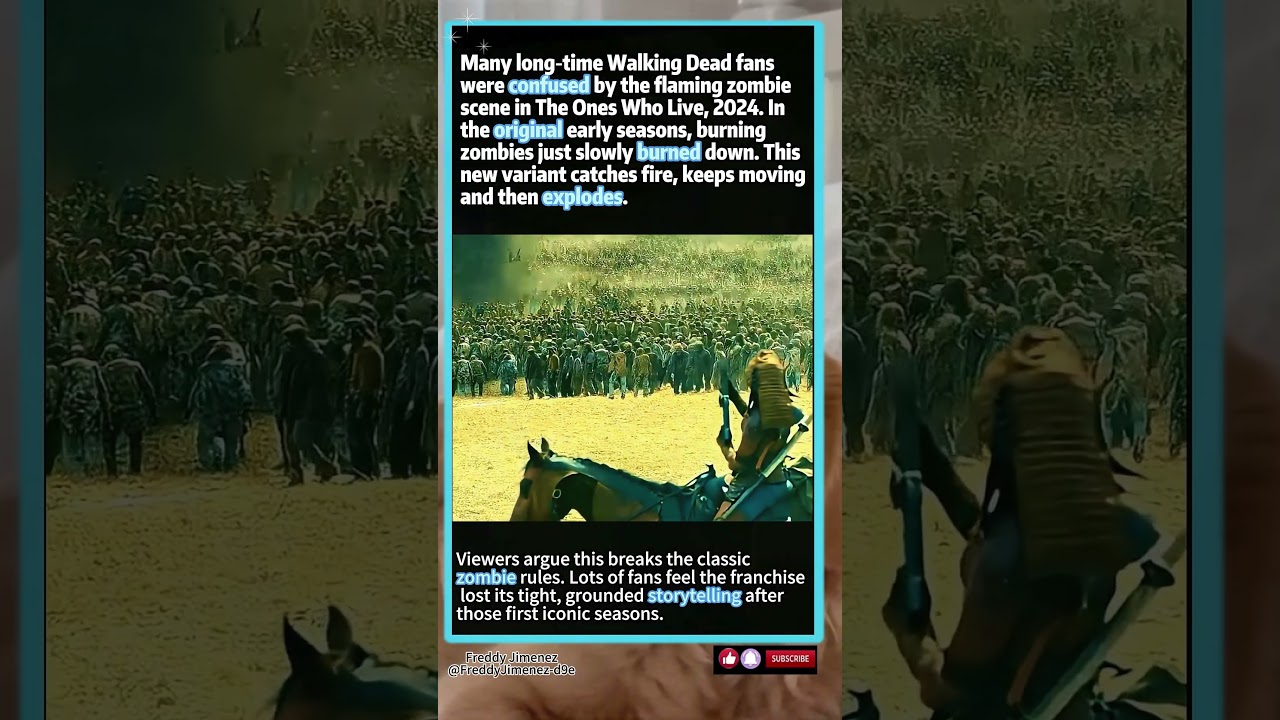 Why Fans Hate The Flaming Exploding Zombie in Walking Dead: The Ones Who Live#movie  #flim