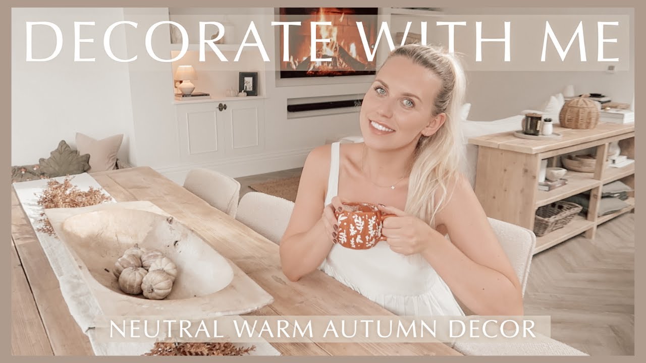 DECORATE FOR AUTUMN WITH ME 2023 🍂 warm neutral and cosy farmhouse rustic style