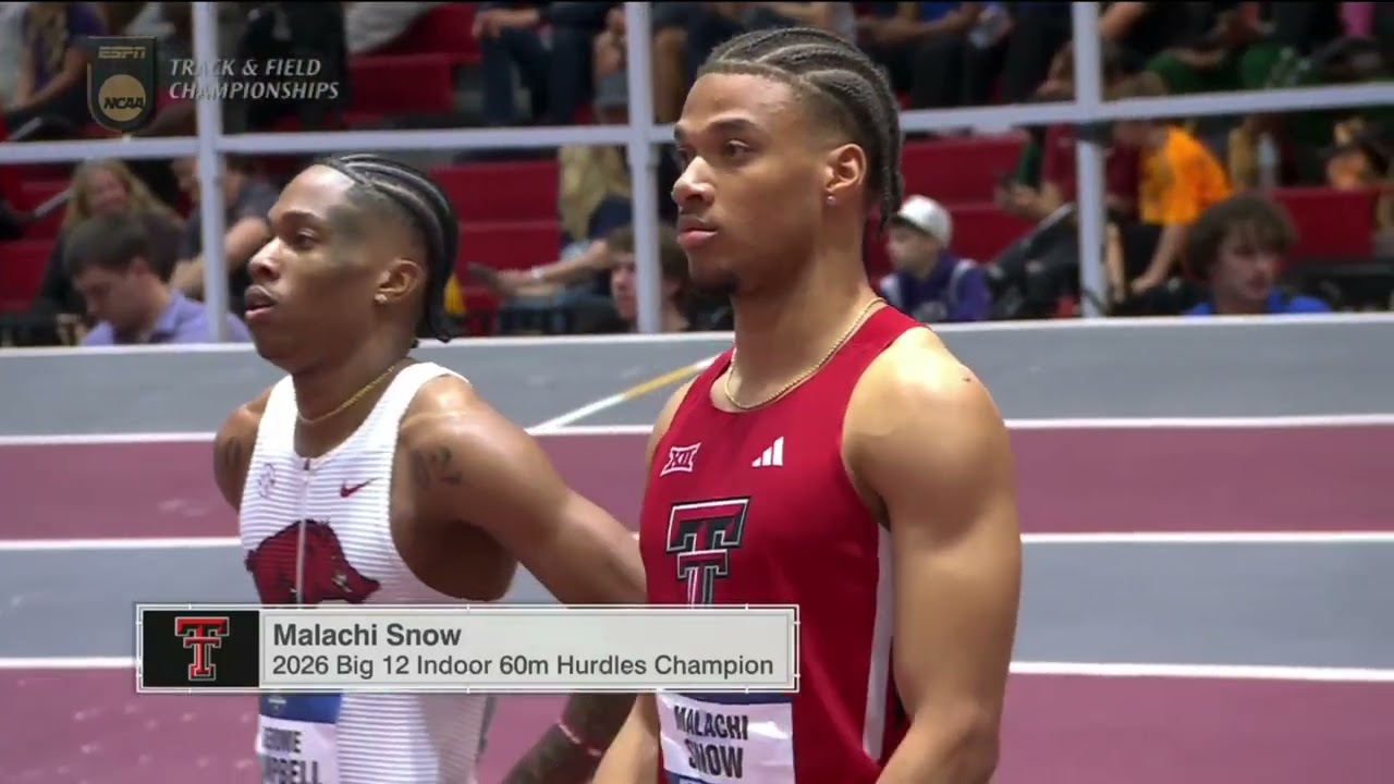 Malachi Snow 60m hurdles & 60m at National Indoors 2026