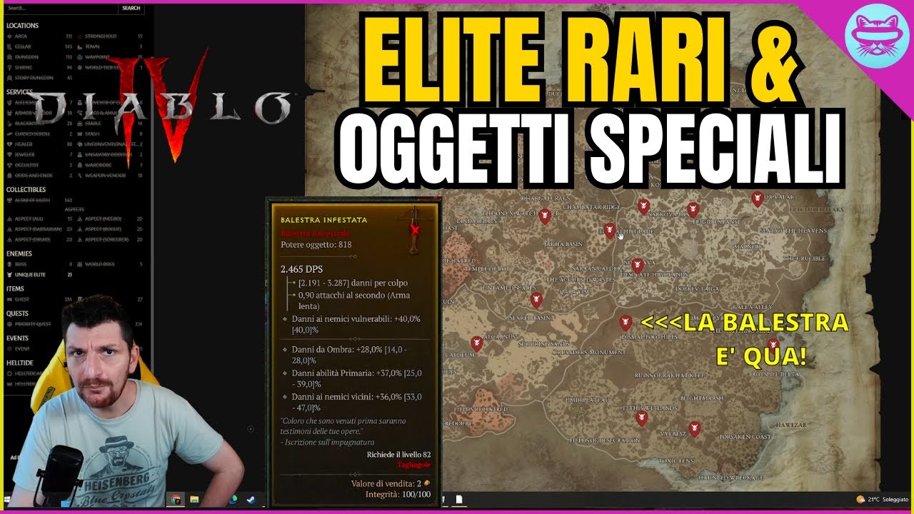 Diablo 4: Elite Unici, Oggetti Rari Unici Speciali e Mappa Interattiva [Guida Ita]