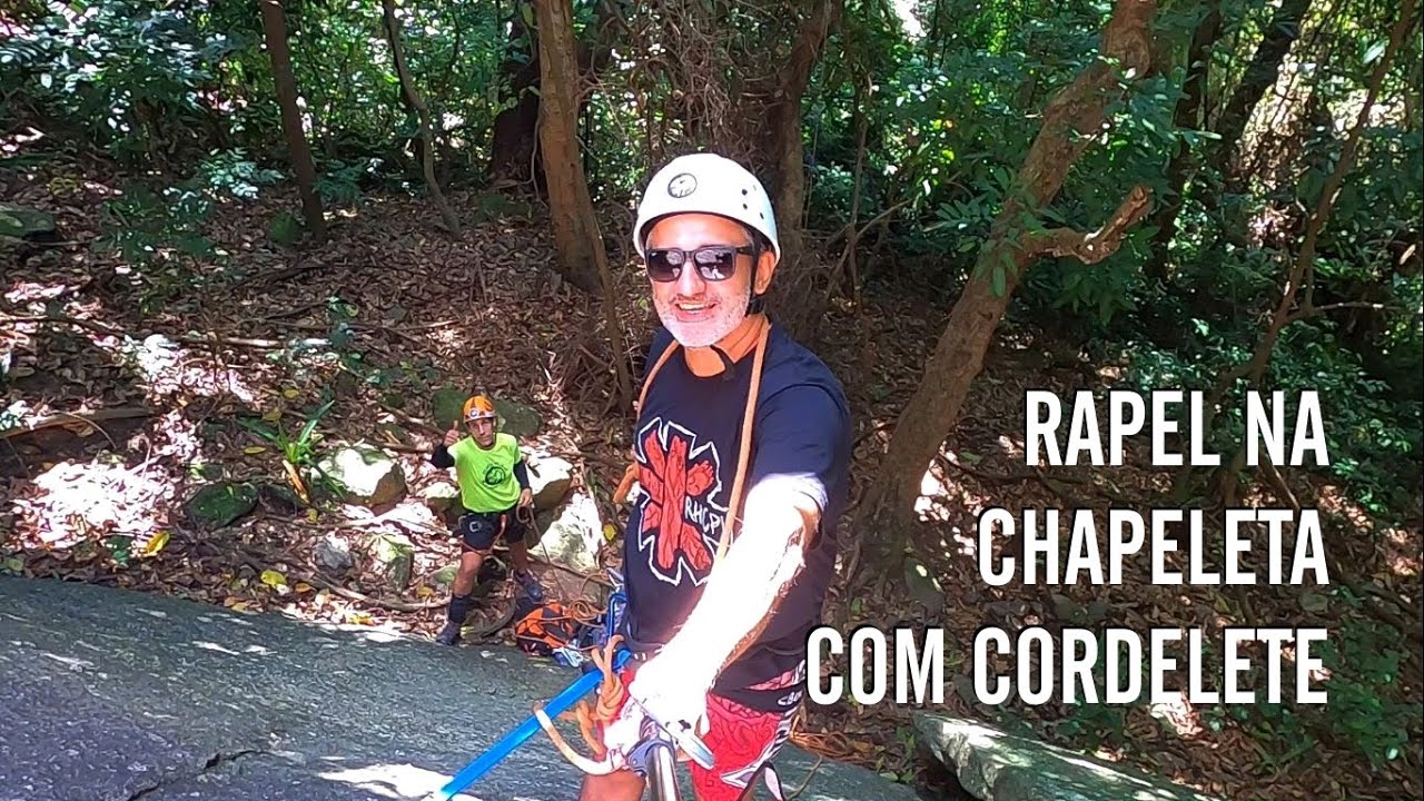 CURSO DE ESCALADA NO MORRO NA BABILÔNIA - RAPEL NA CHAPELETA