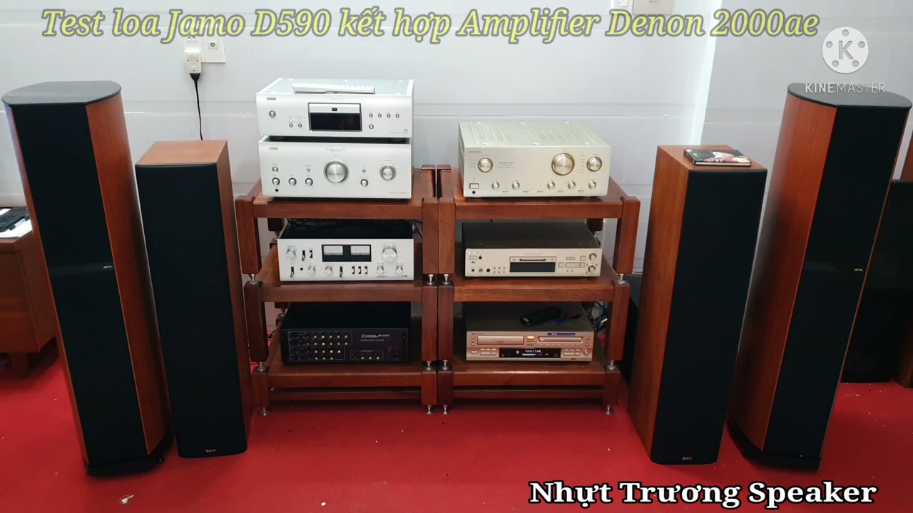 test loa Jamo D590 kết hợp Amplifier Denon 2000AE. dòng loa châu âu có tiếng bass mạnh mẽ uy lực.