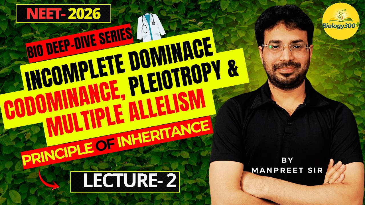 Principles of Inheritance Part 2 | Test Cross, Dominance Types, Multiple Alleles & Pleiotropy | NEET