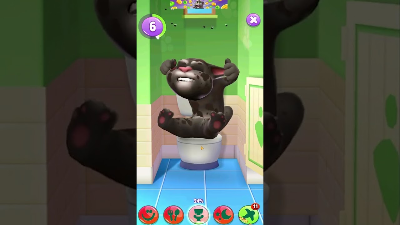 Poop with Tom in My Talking Tom 2 #shorts #talkingtom
