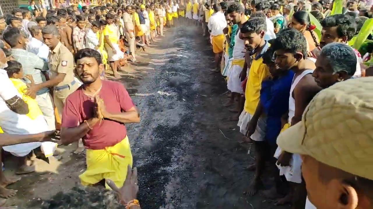 குண்டம் இறங்குதல் அக்னியின் விளையாட்டு அம்மாவும் பிள்ளைகள் கெட்டிசெவியூர் தான் தோன்றியம்மன் திருவிழா
