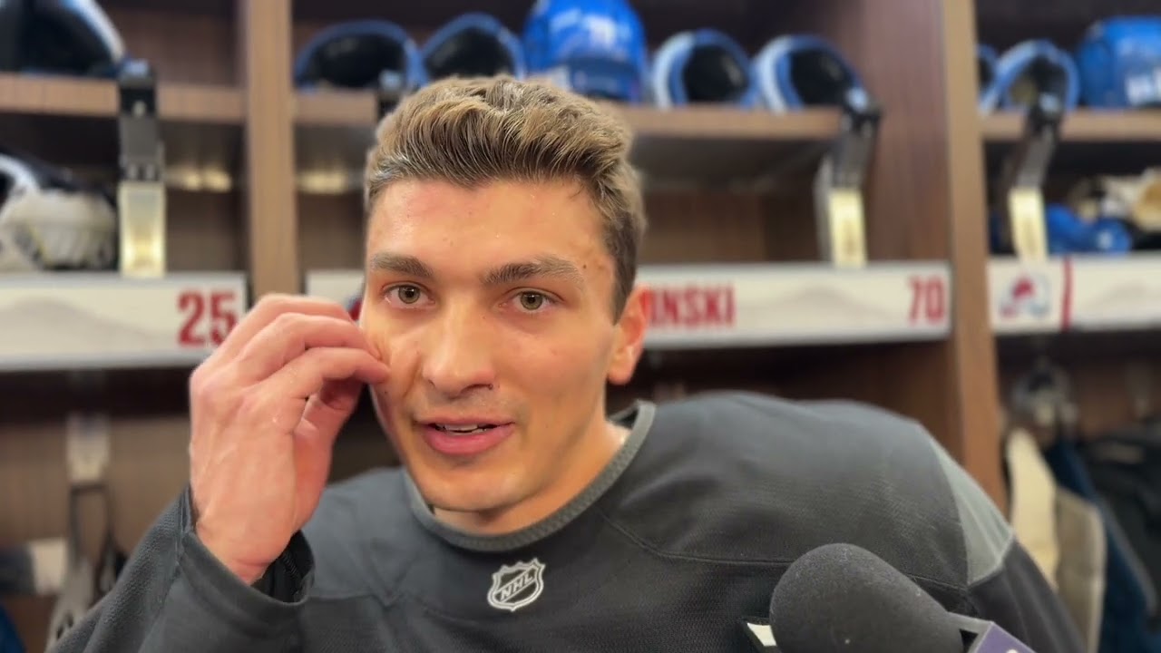 Avalanche defenseman Sam Malinski on contract, growth with team