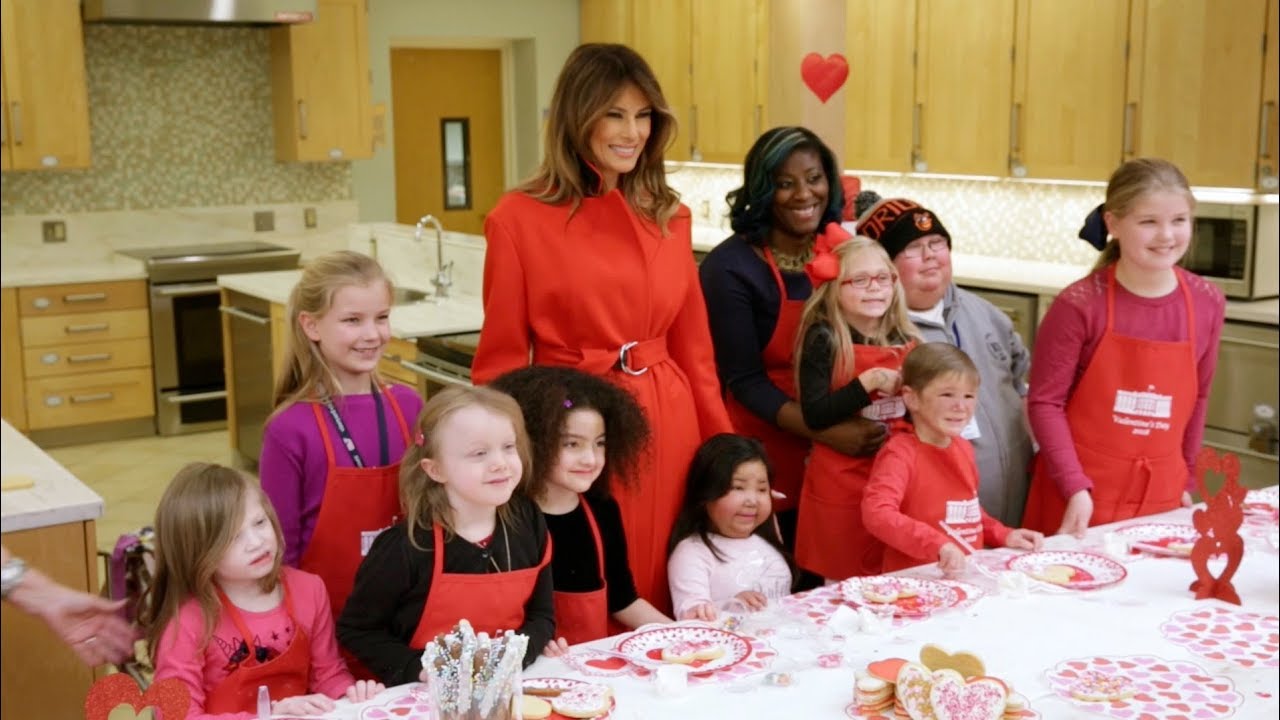 First Lady Melania Trump Visits Children at The Children's Inn at NIH