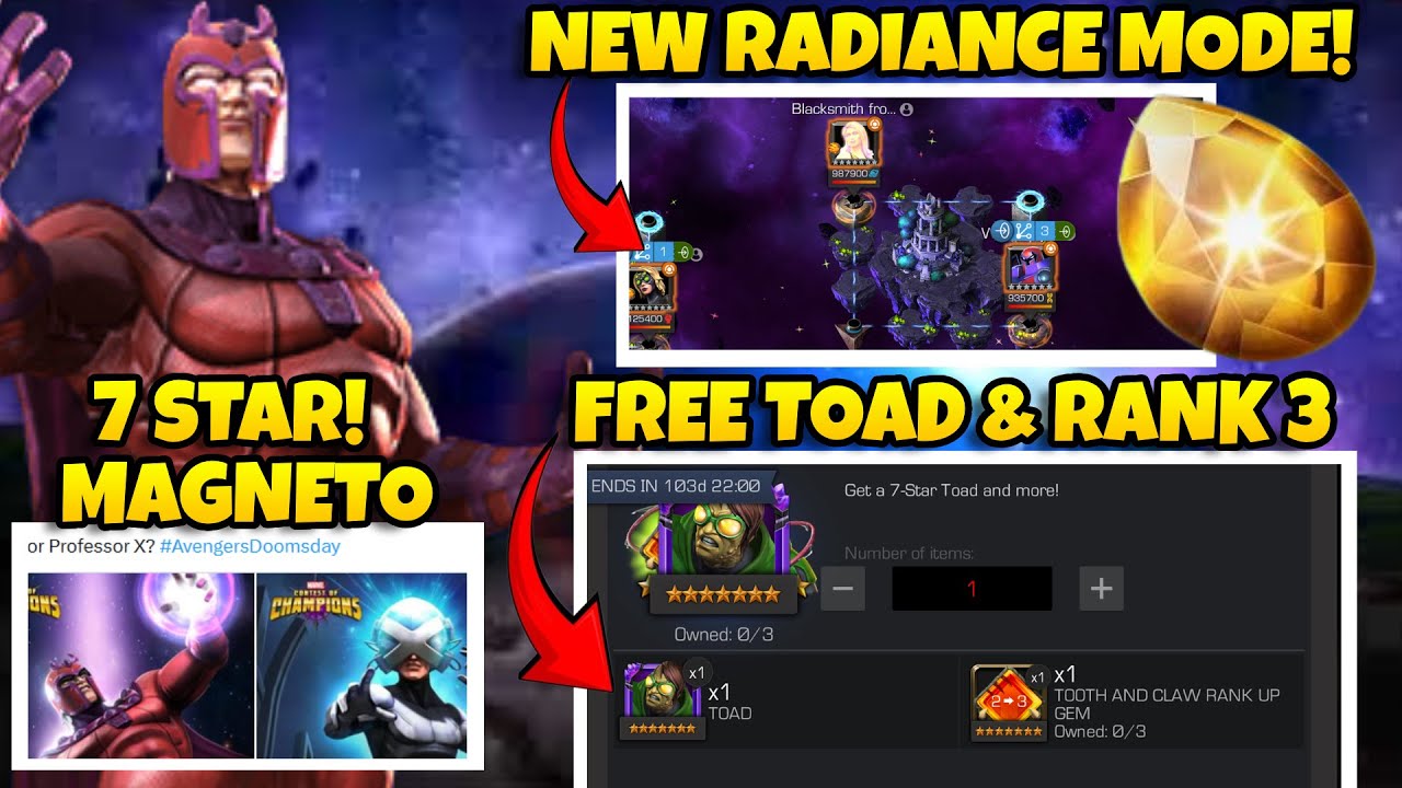 7⭐ Magneto & Doctor Doom CONFIRMED!? FREE R3 | Radiance Solo Mode | MCOC