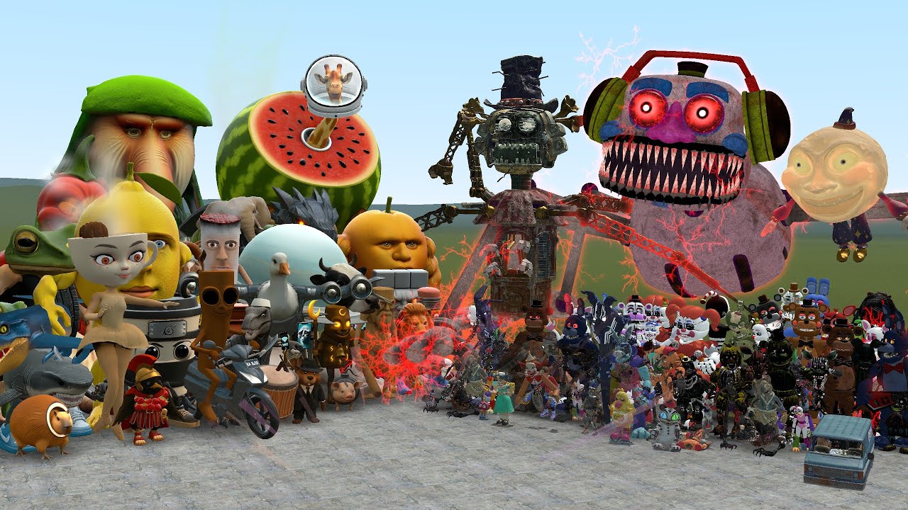 ALL FNAF 1-11 SECRET OF THE MIMIC ANIMATRONICS VS ALL ITALIAN BRAINROT MEMES In Garry's Mod!