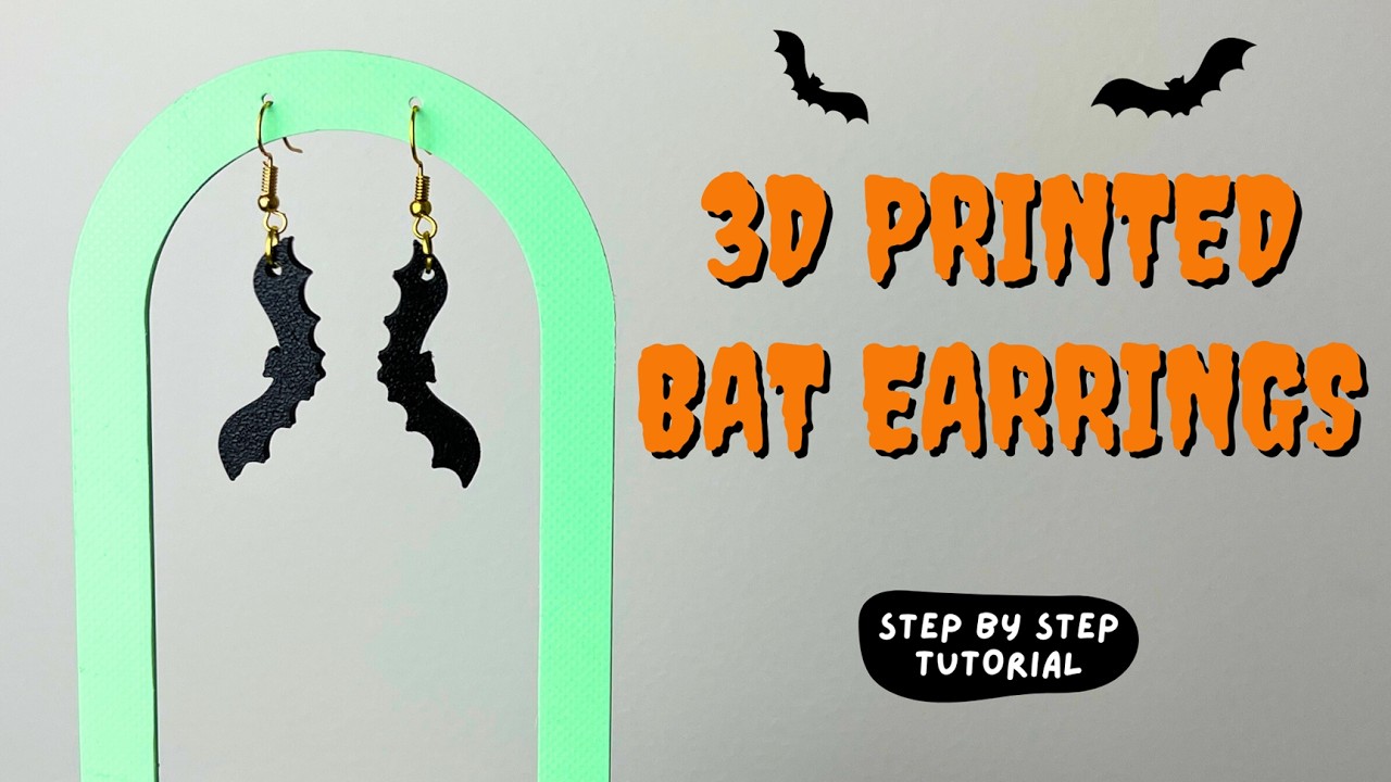 How to: Make Halloween Bat Earrings for 3D Printing
