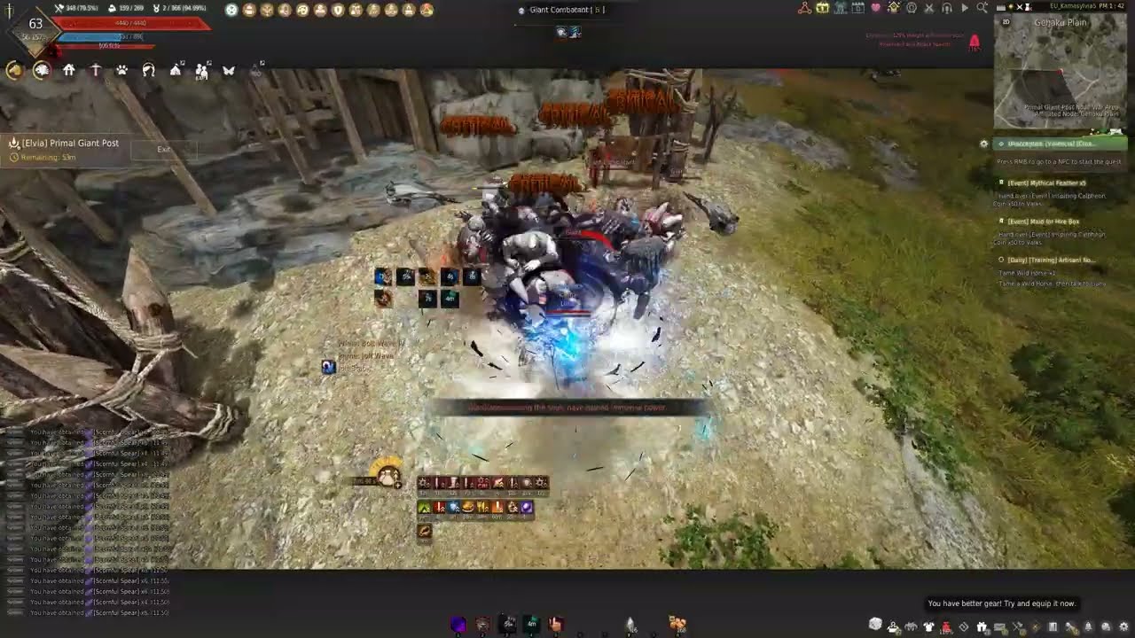 BDO succ tamer 281 kut 31600 trash lvl2 primal giants
