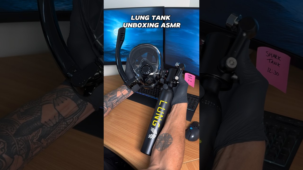 Lung Sub-Mask satisfying set up 🤿 #asmr #asmrsounds #satisfying #unboxing #setup #diving #ocean