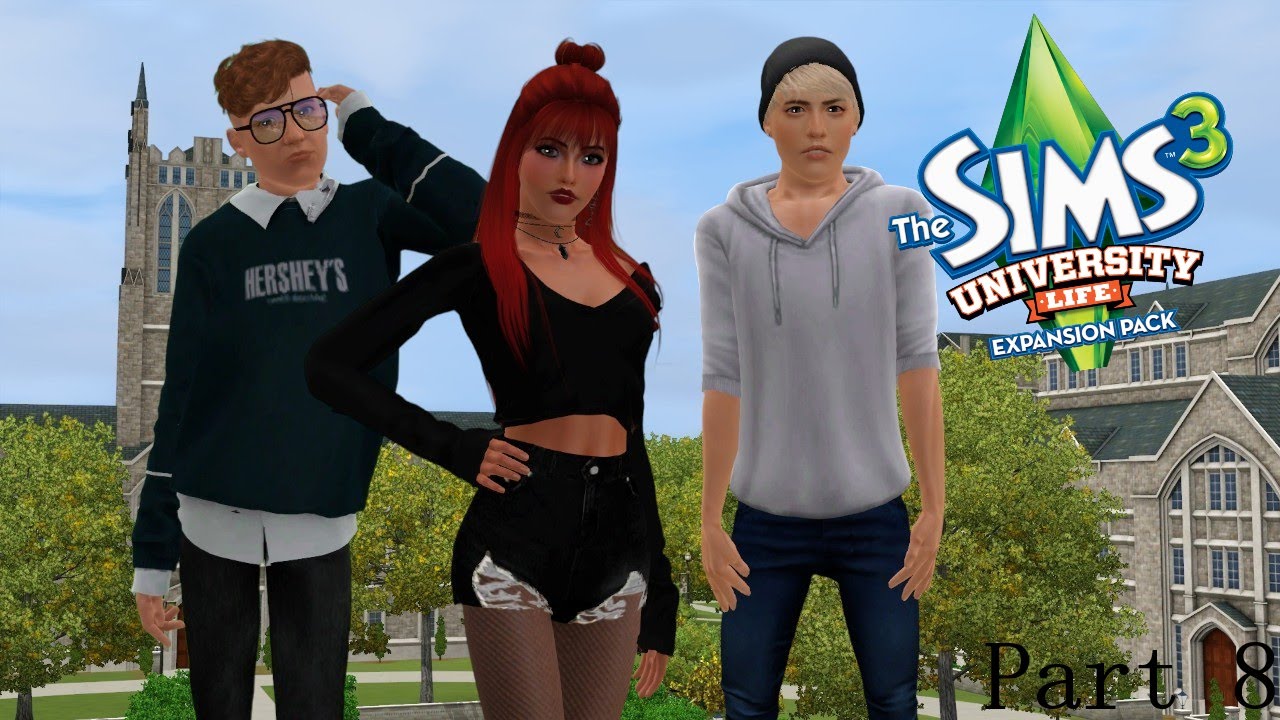 Let's Play The Sims 3 University Life Part 8 Social Newtorking Skill