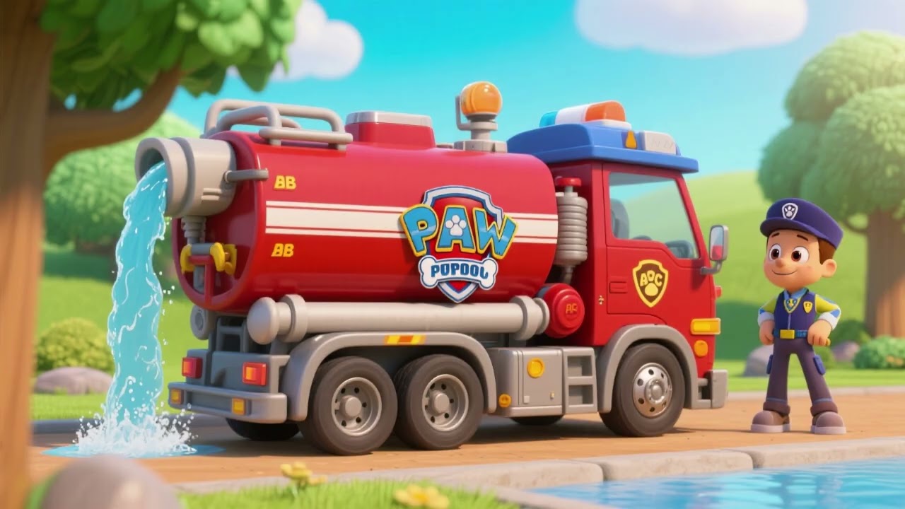 Wasserwagen ABC-Patrouille – Alphabet-Kinderlied mit Fahrzeugen