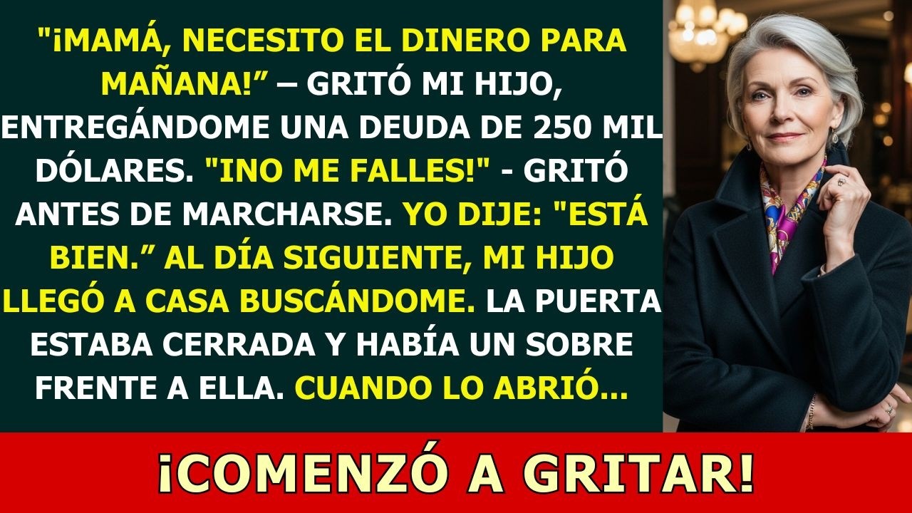 Mi hijo me exigió $250,000… y esa noche hice la maleta y le dejé una carta…