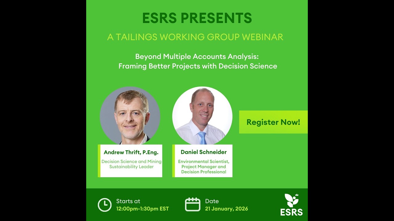 ESRS Webinar: Beyond Multiple Accounts Analysis: Framing Better Projects with Decision Science