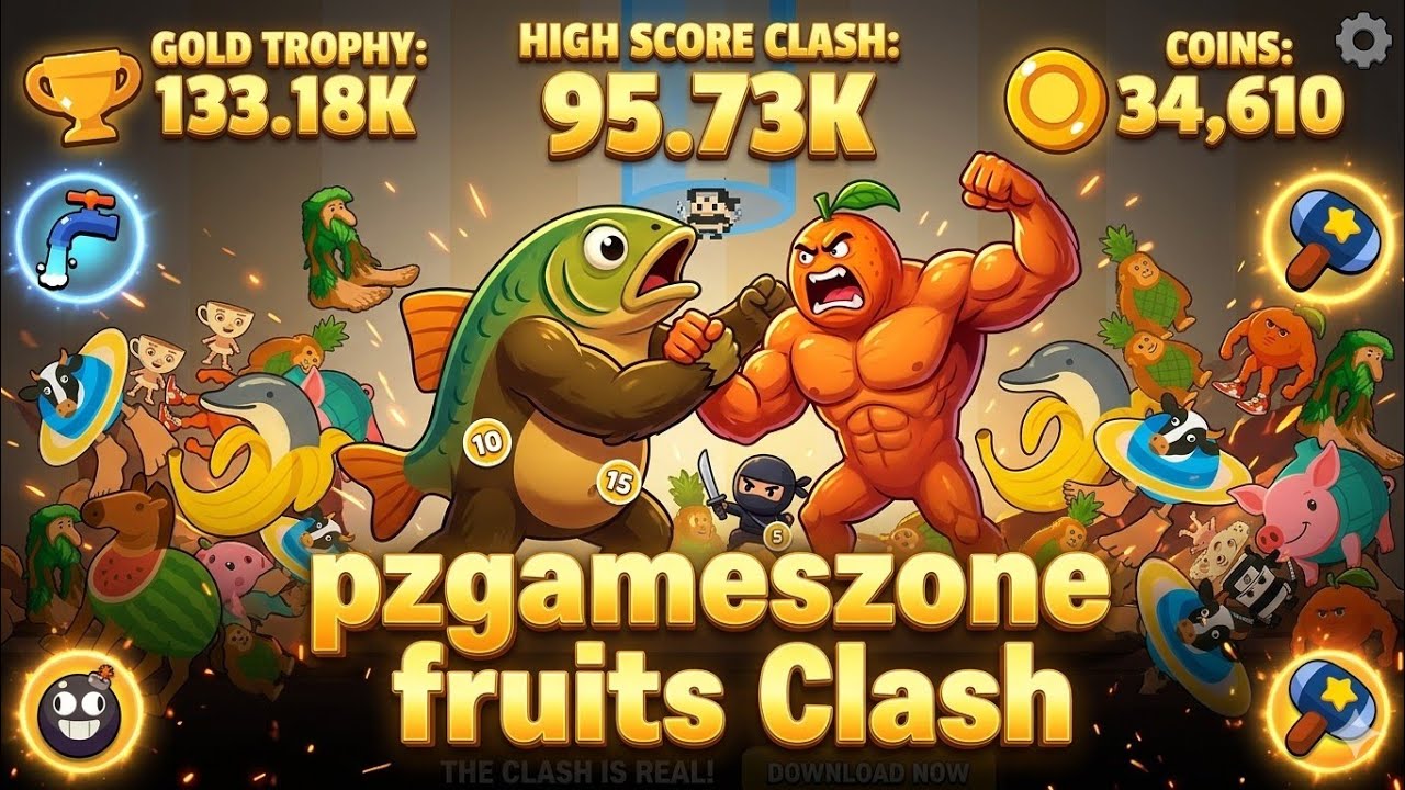 🍍 When fruits fight till the last second! Long Clash, pure thrill🔥🏆 #fruitsclash #pzgames #gamedaypz