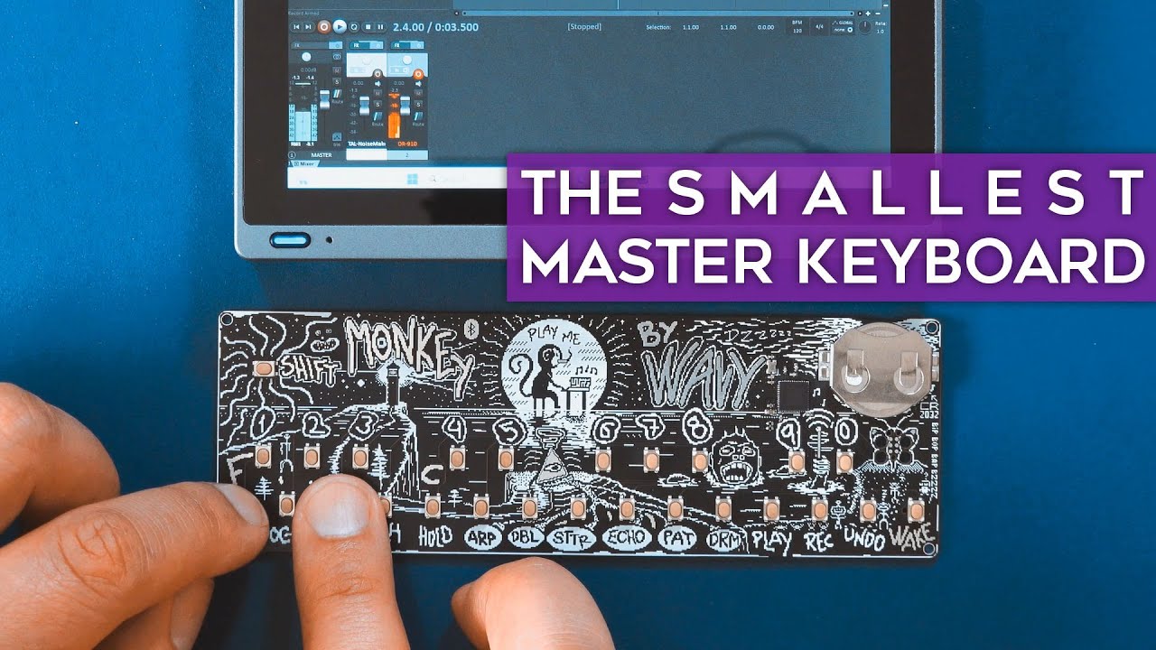 The Wavy Industries Monkey is the tiniest MIDI master keyboard