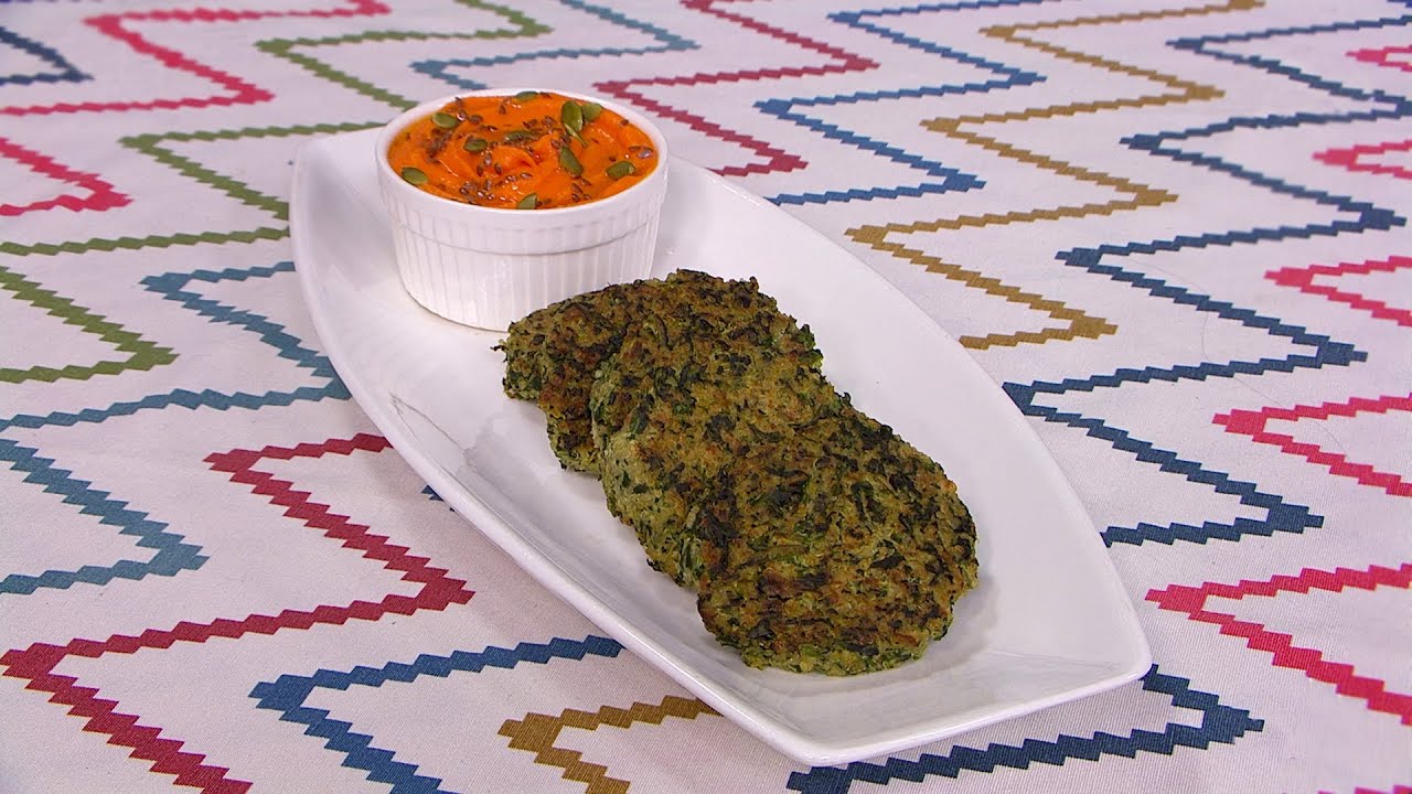 Tortitas de quinoa y espinaca / Mayonesa de zanahorias