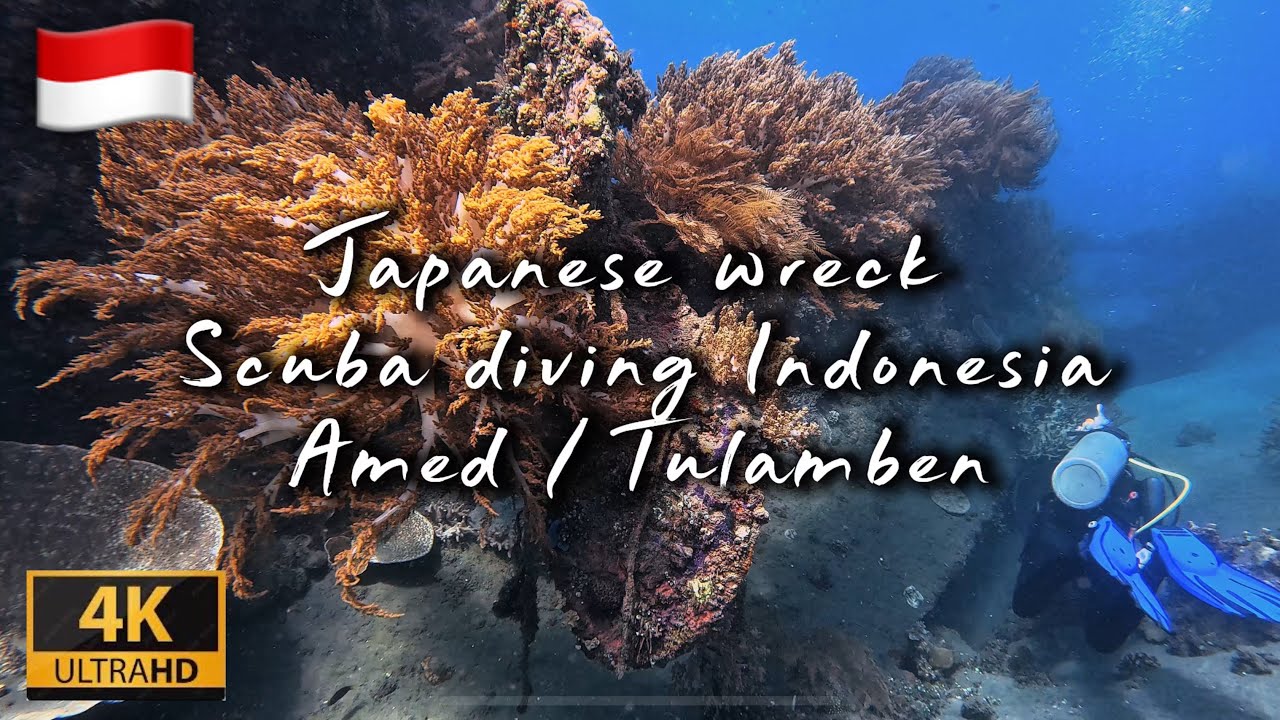 4K Bali Scuba Diving Adventure | Amed & Tulamben Indonesia Japanese Wreck Dive
