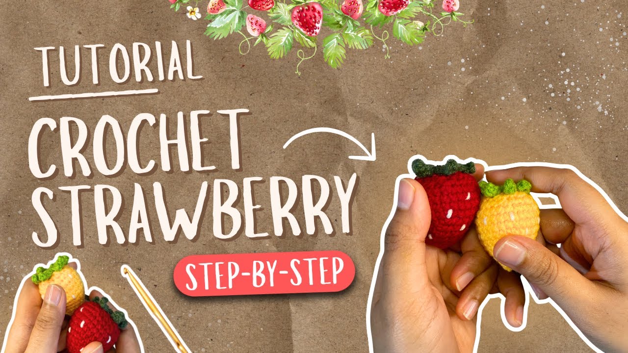 Easy Mini Strawberry Crochet 🍓 | Free Pattern Tutorial ✨