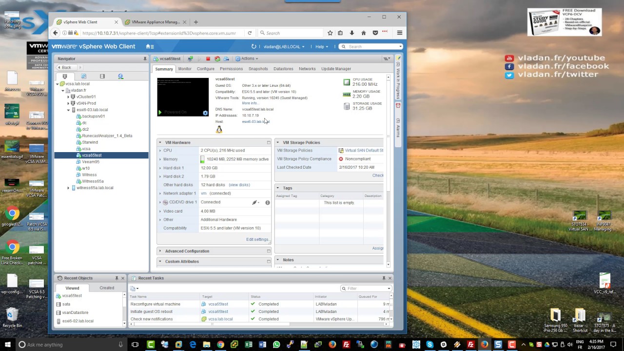 How to patch VMware VCSA 6.5 via ISO patch downloaded from VMware Patch Portal