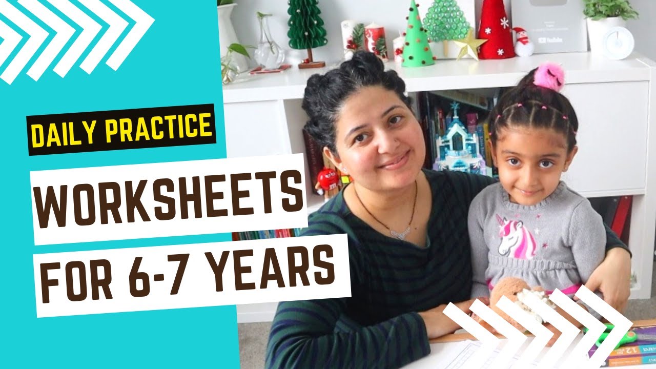 DAILY PRACTICE WORKSHEETS FOR HOMESCHOOLING 6-7 YEAR KIDS | ENGLISH, MATH, BRAIN BOOSTING ACTIVITIES