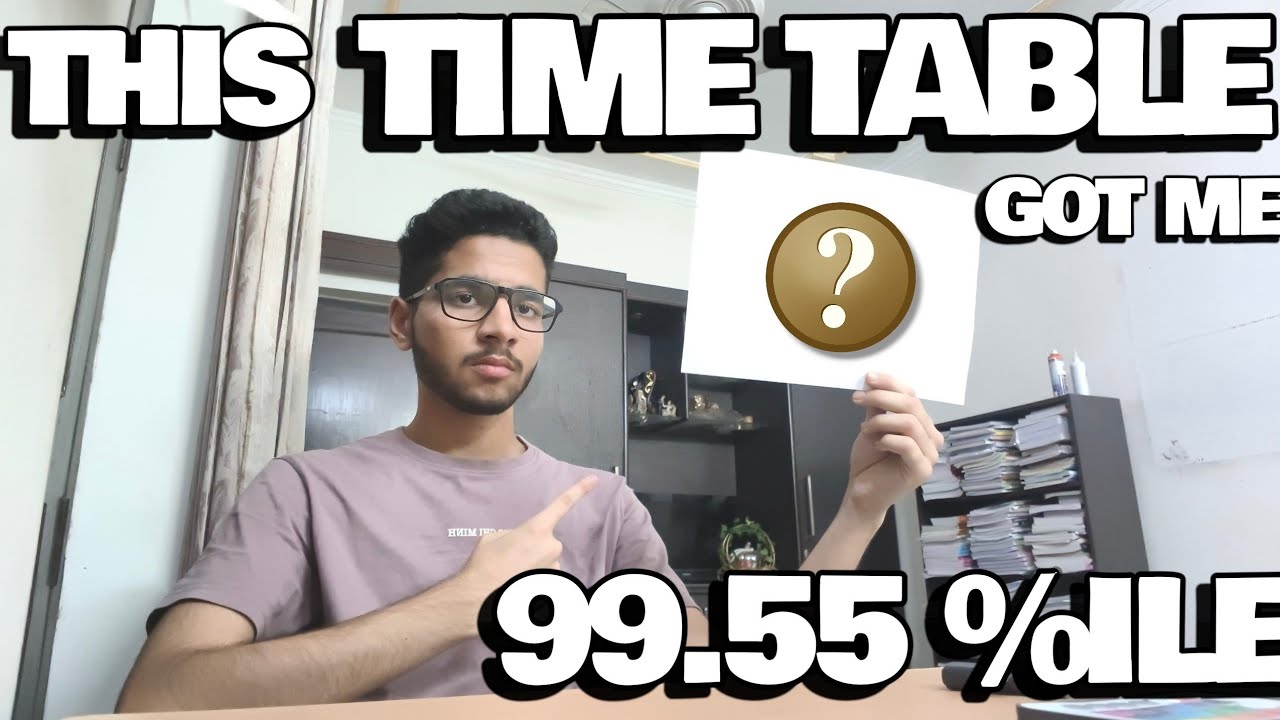 The TIMETABLE I Used to get 99.55%ile in My Drop Year | My Drop Year Routine That Got Me 99.5+%ile