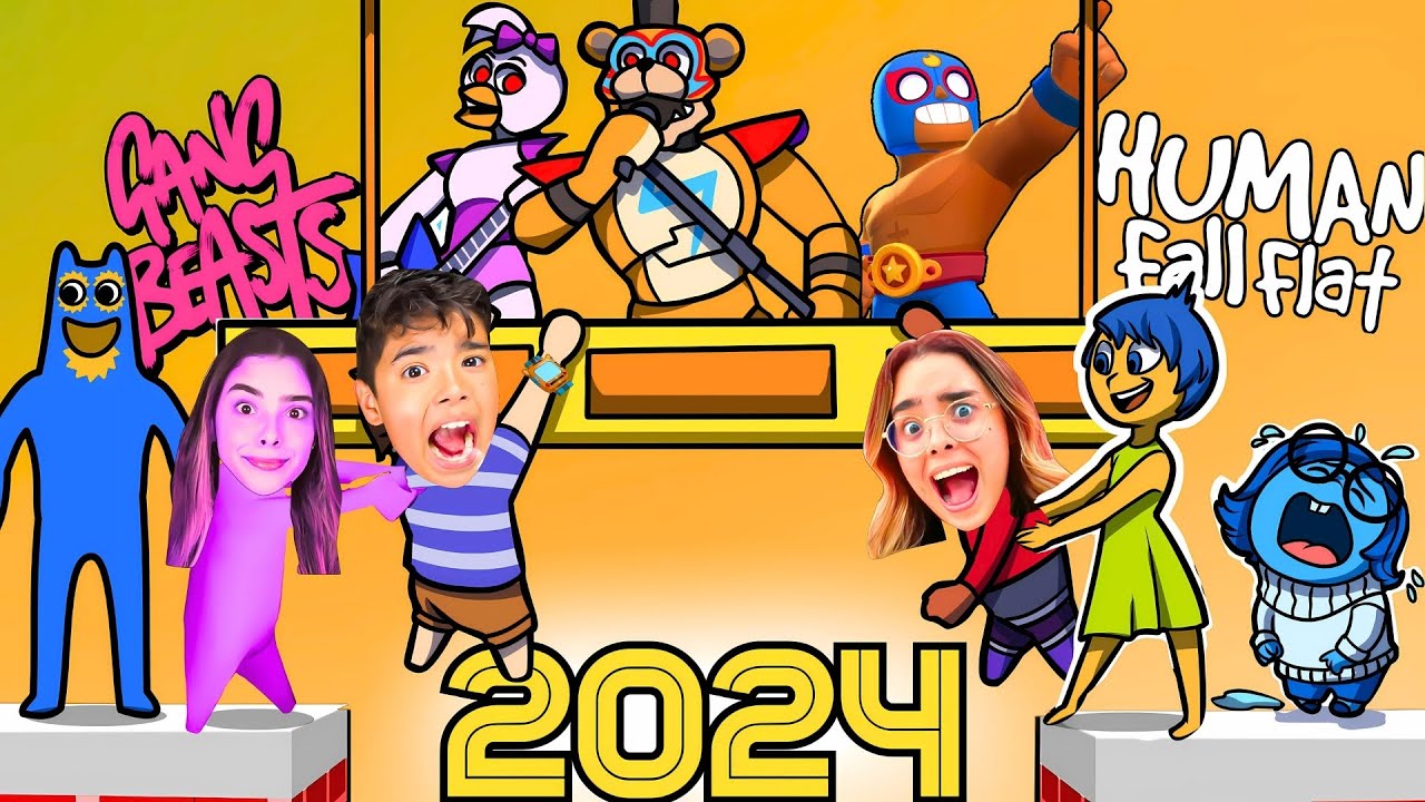 OS MELHORES VÍDEOS DE GANG BEASTS X HUMAN FALL FLAT - ESPECIAL 2024