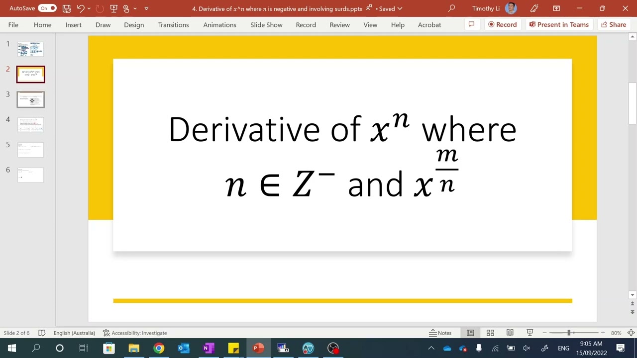 4  Derivative of 𝑥^𝑛 where 𝑛 is negative and involving surds 2